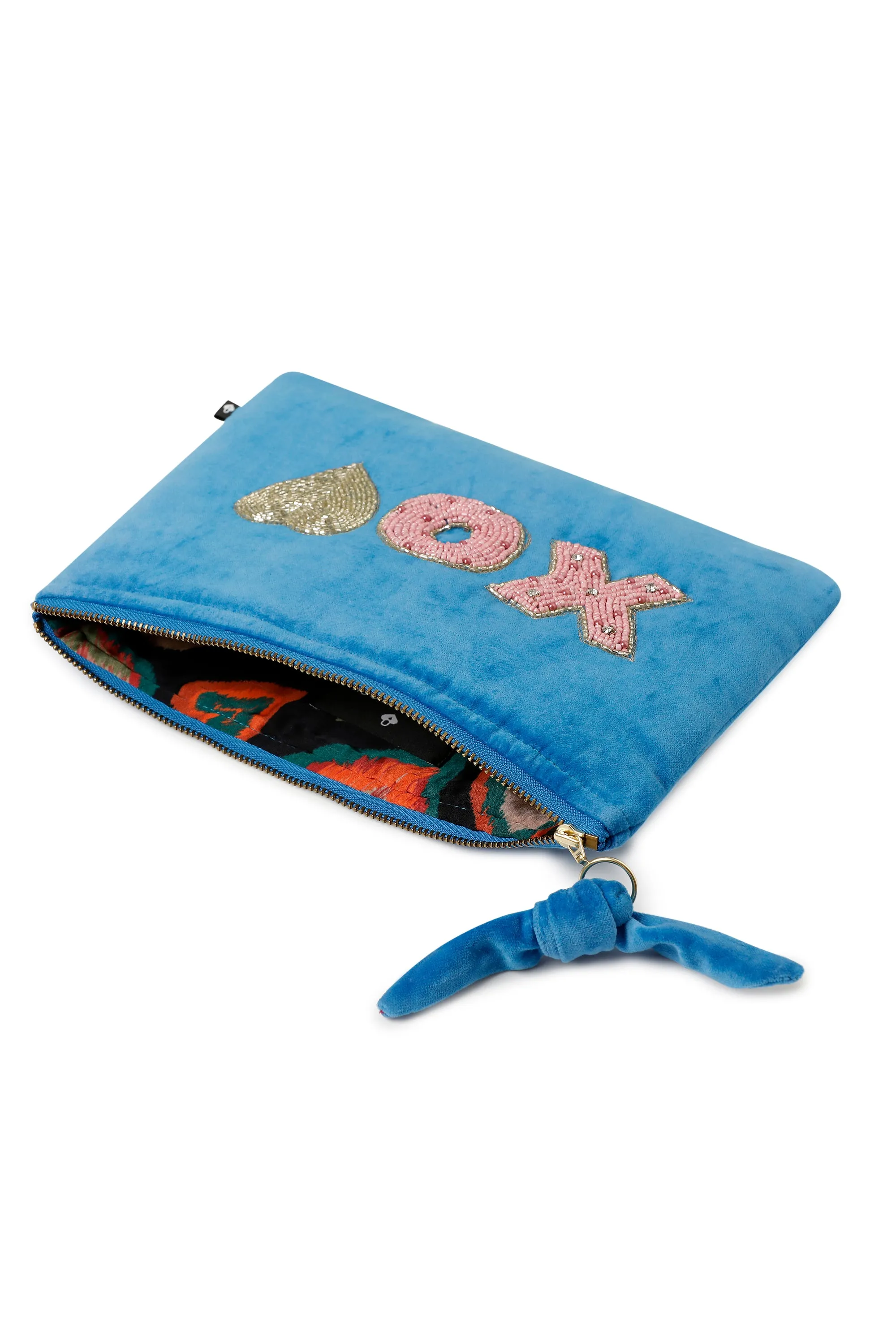 Emily Lovelock Directoire Blue Velvet Pochette