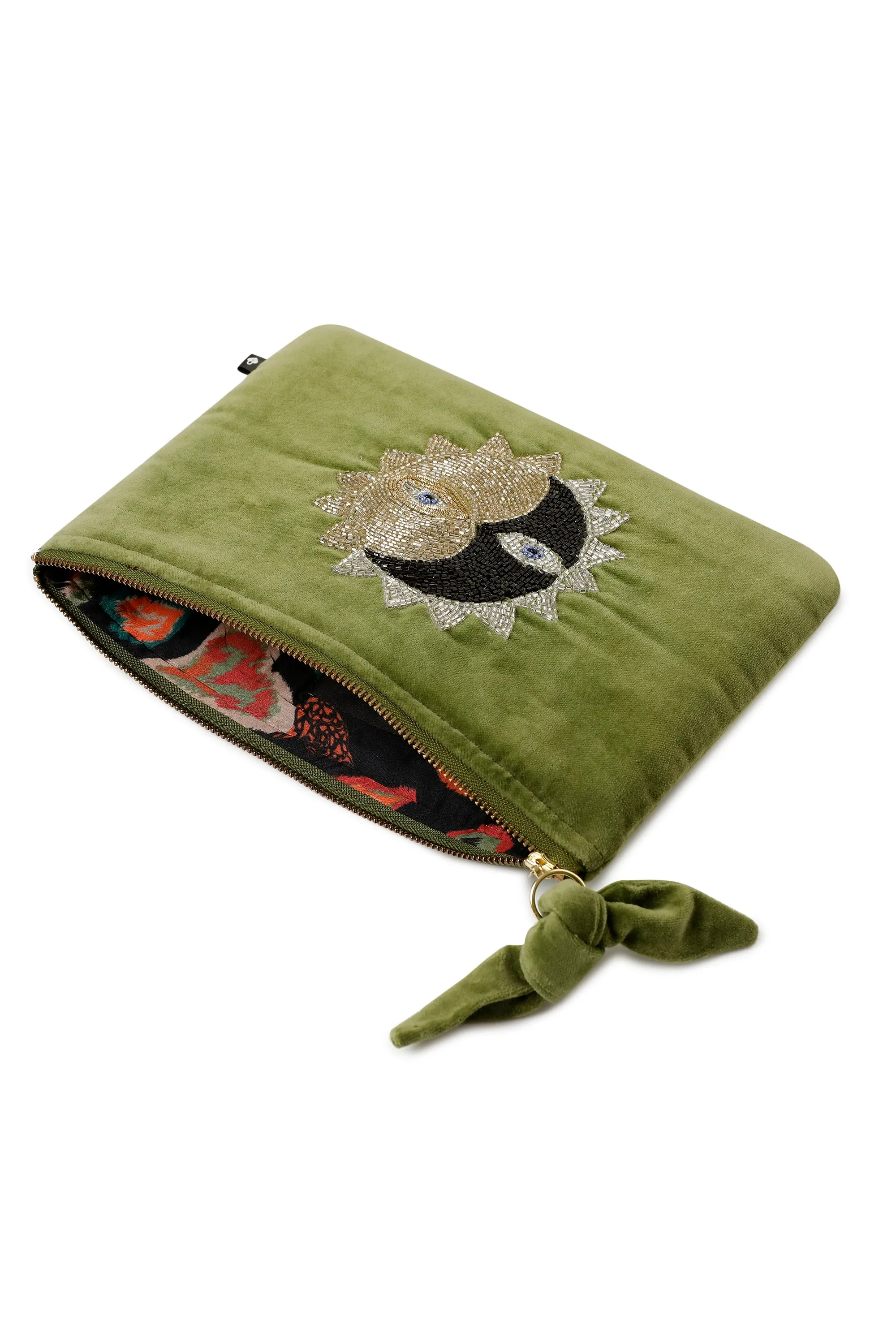 Emily Lovelock Sea Kelp Velvet Pochette