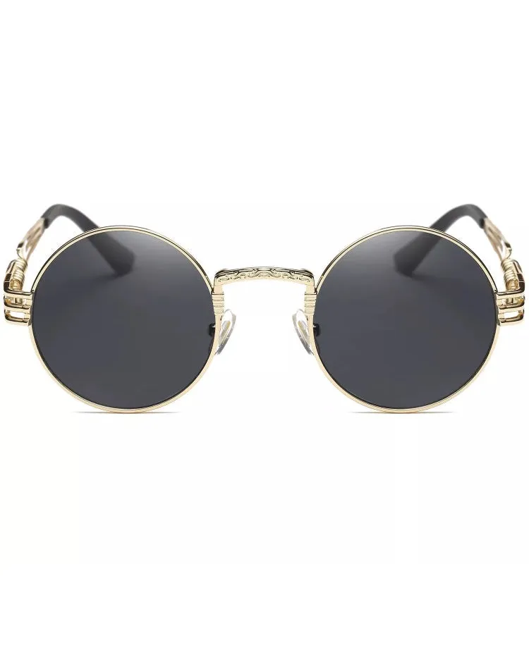 EPOCA RETRO BLACK WITH SILVER FRAME SHADES