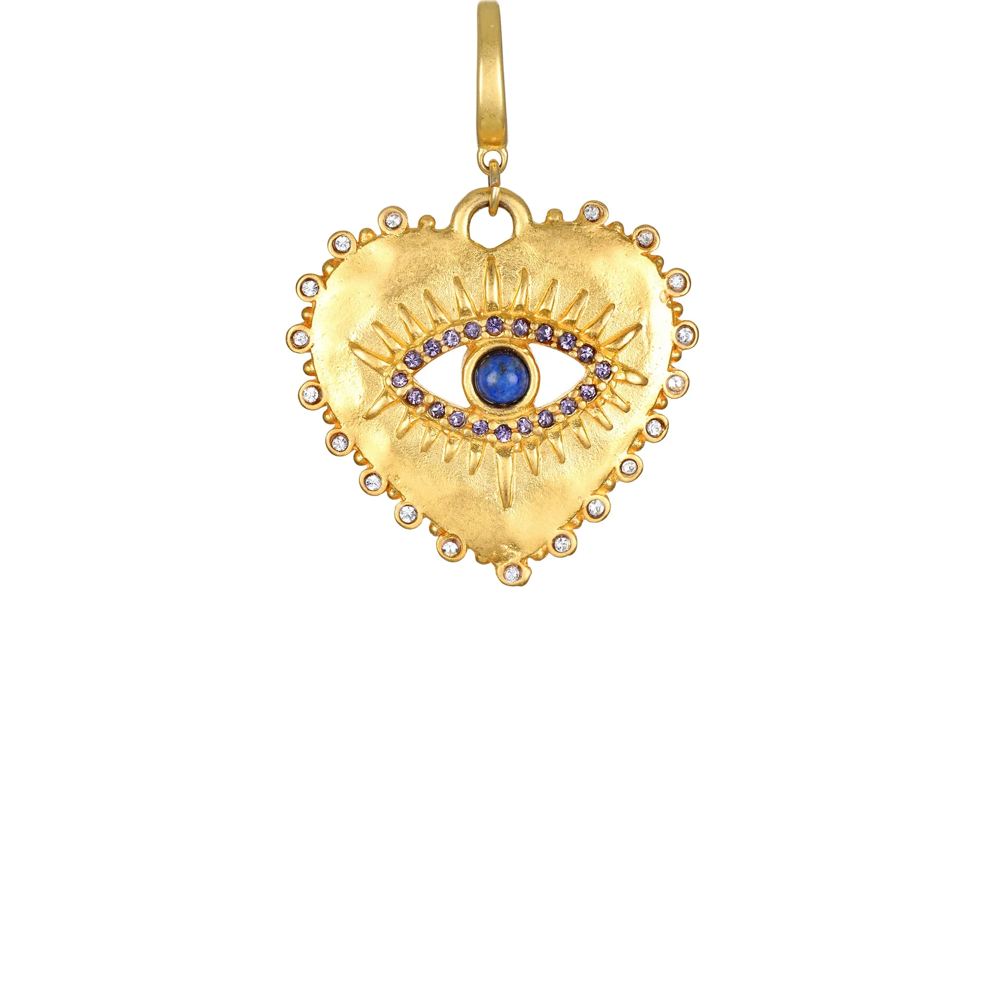 Evil Eye Heart Clip-On Charm