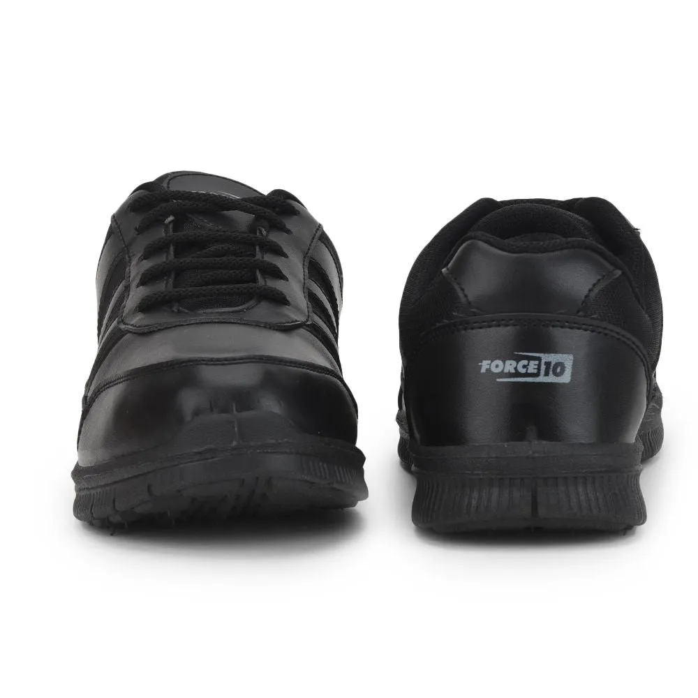 Force 10 School Lacing Shoe For Kids ( Black ) Gola-03L By Liberty