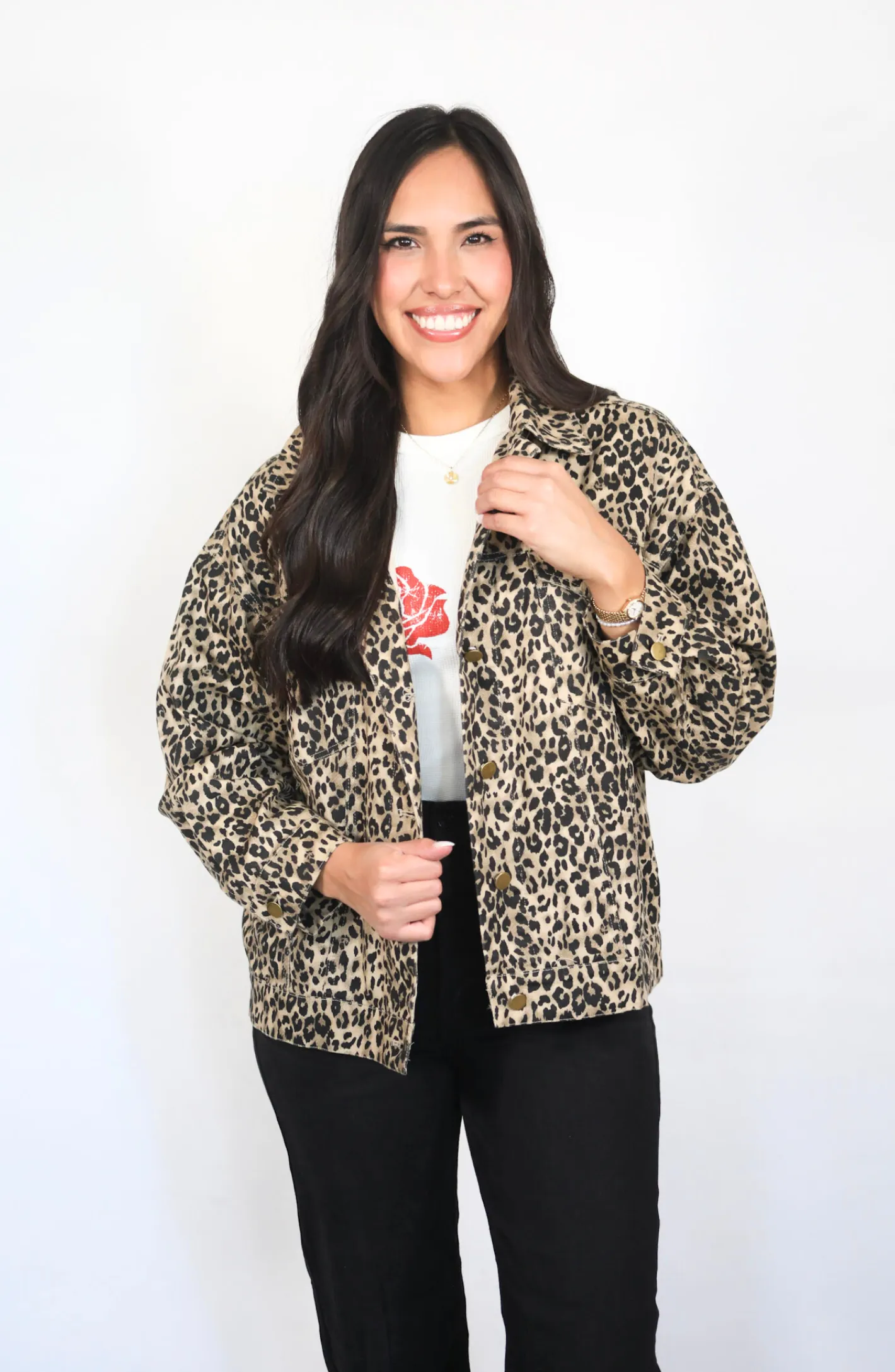 Freshly Fierce Leopard Oversized Jacket