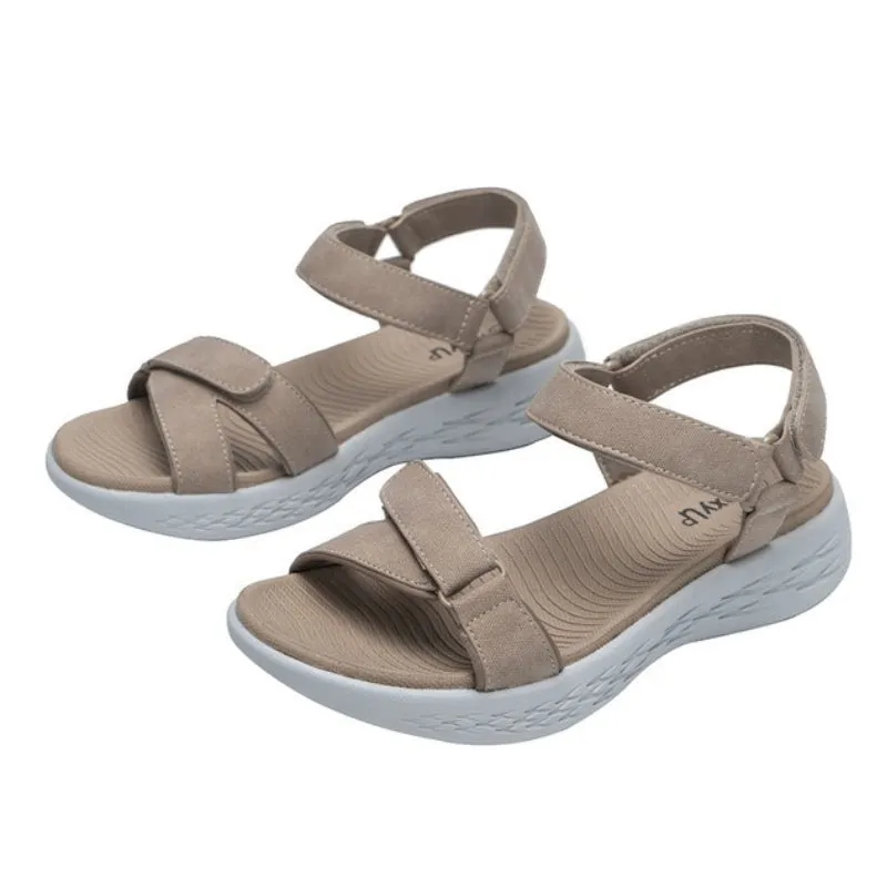 GroovyWish Velcro Buckle EVA Platform Orthopedic Sandals For Women Casual Summer 2023