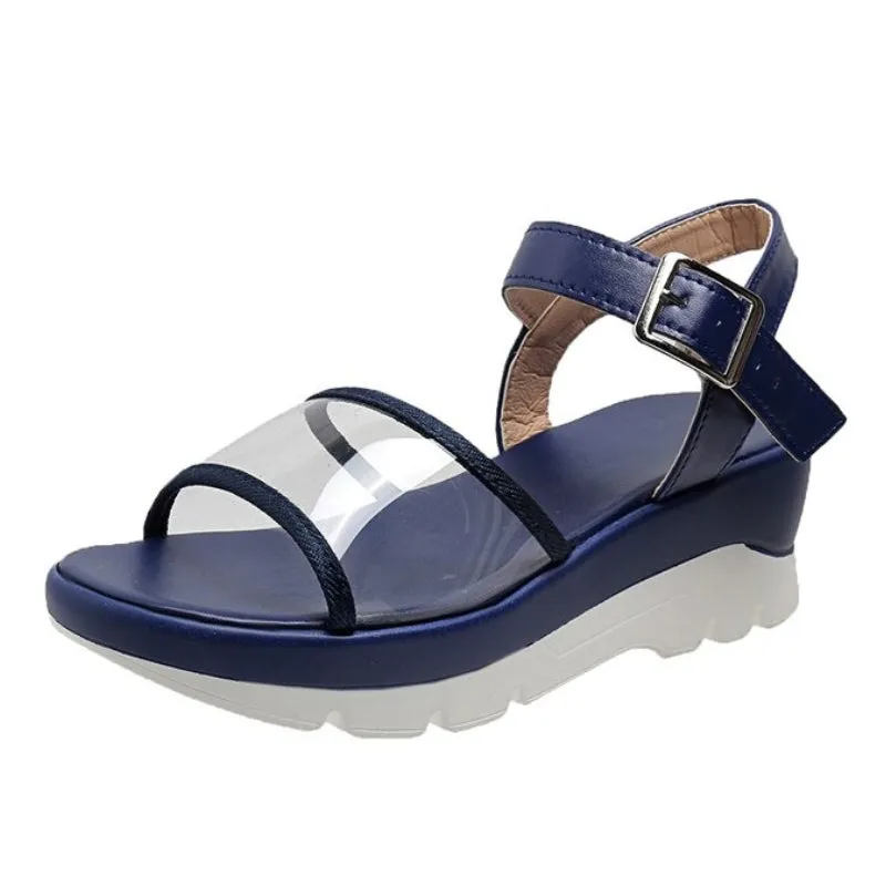 GRW Arch Support Sandals Women Memory Foam Clear Ankle Strap EVA Plus Size Unique Summer