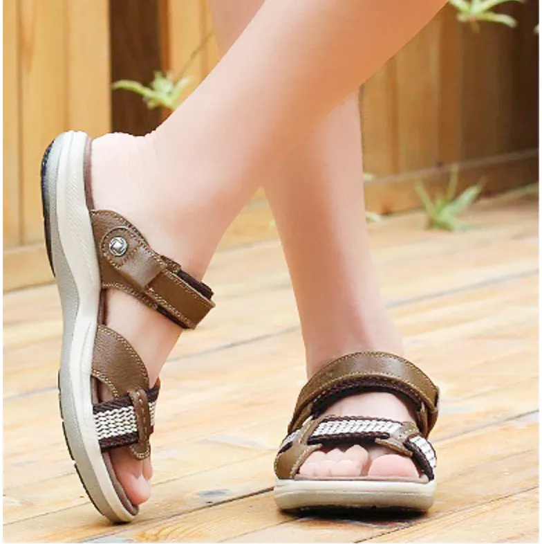 GRW Orthopedic Sandals Women Leather Comfortable Summer Arch Support