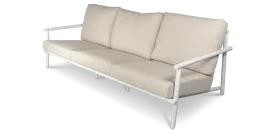 Havana 3 Seater in Arctic White with Dune Rope Inlay and Olefin Cushions