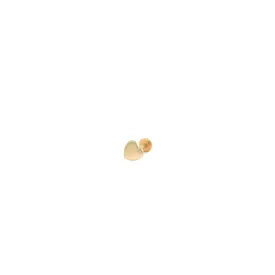 Heart Flat Back Single Stud Earring in 14k gold