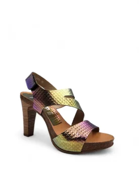 Iridescent Peggy Heel Sandals