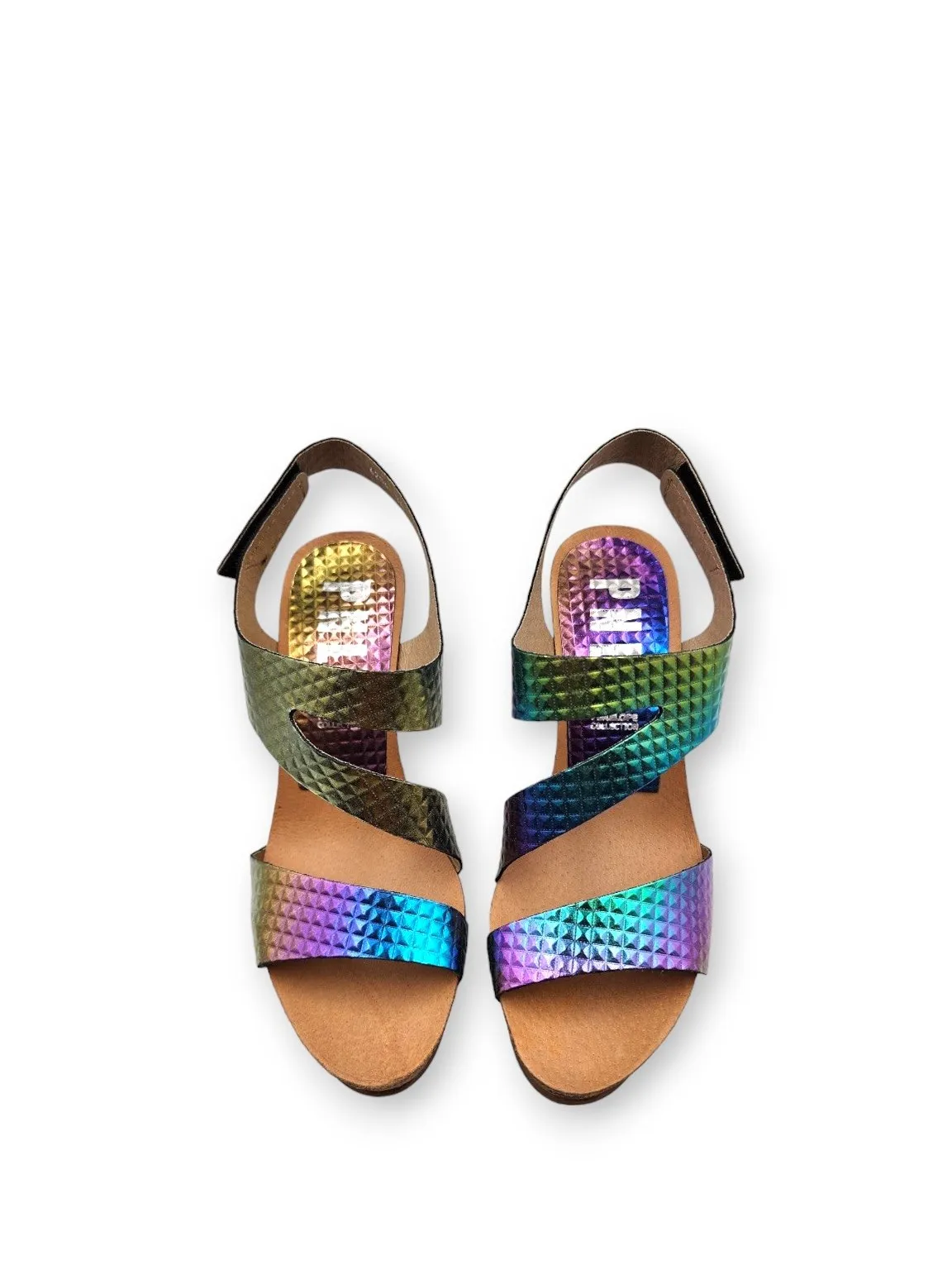 Iridescent Peggy Heel Sandals