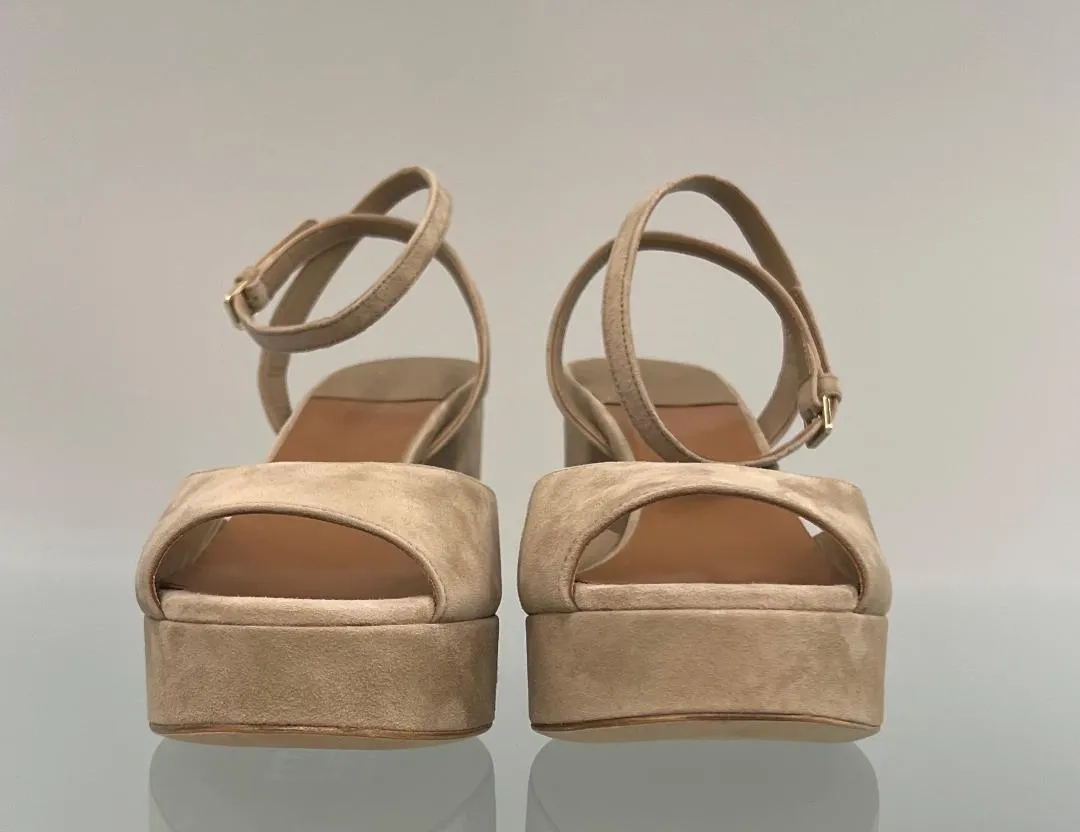 JENNA suede platform sandal