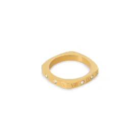 Juno Roman Stone Ring - Gold