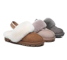 Kids Ugg Slingback Slippers Sandals Waffle Plus