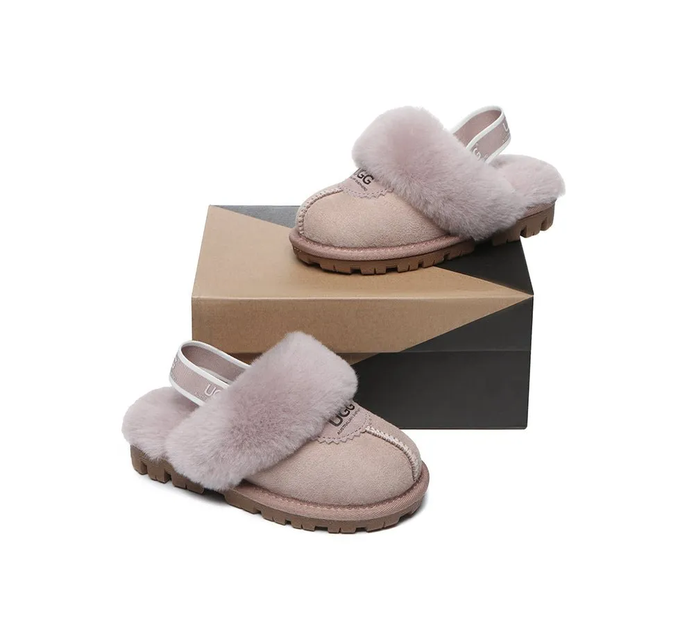 Kids Ugg Slingback Slippers Sandals Waffle Plus