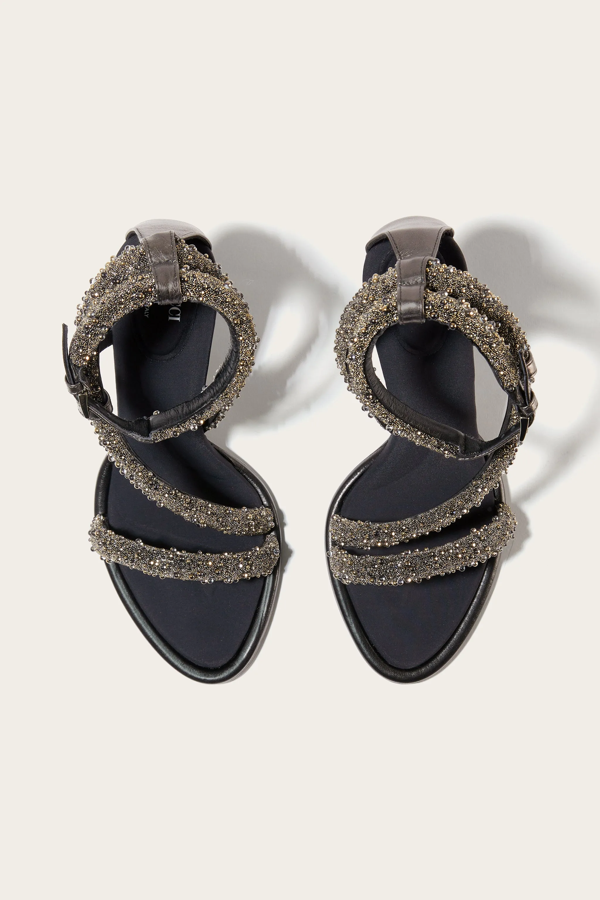 Lee Bead-Embellished Sandals