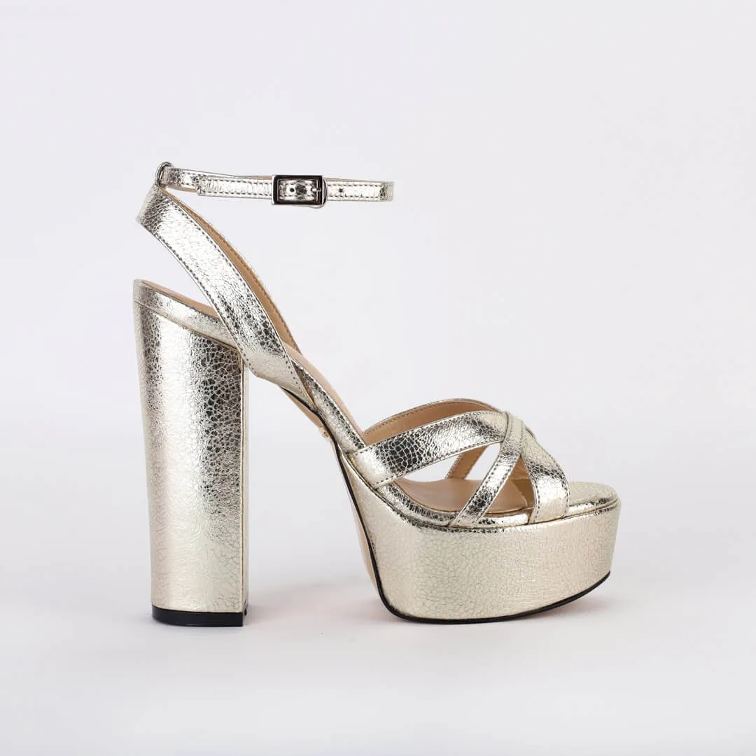 LENOX - metallic platform sandal