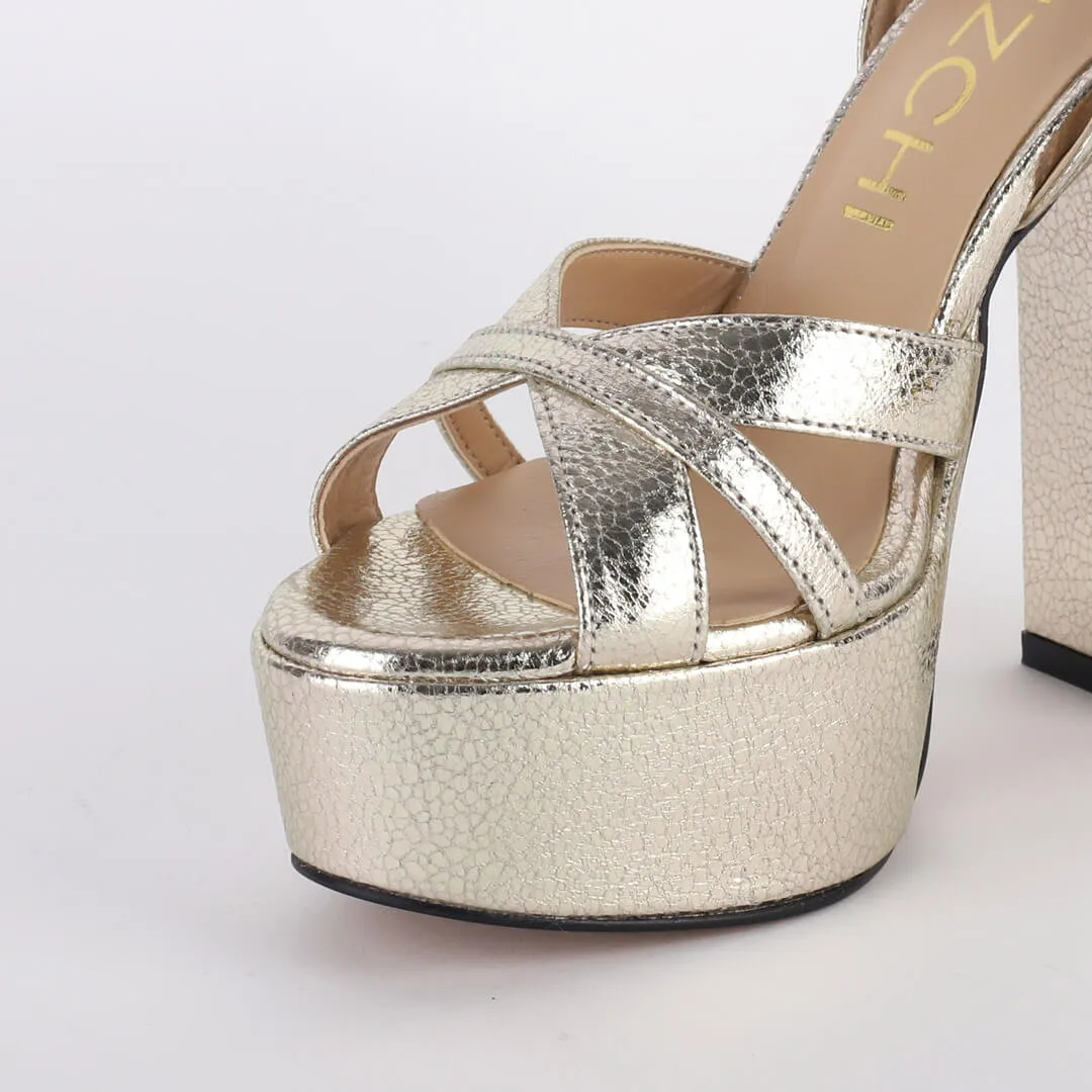 LENOX - metallic platform sandal