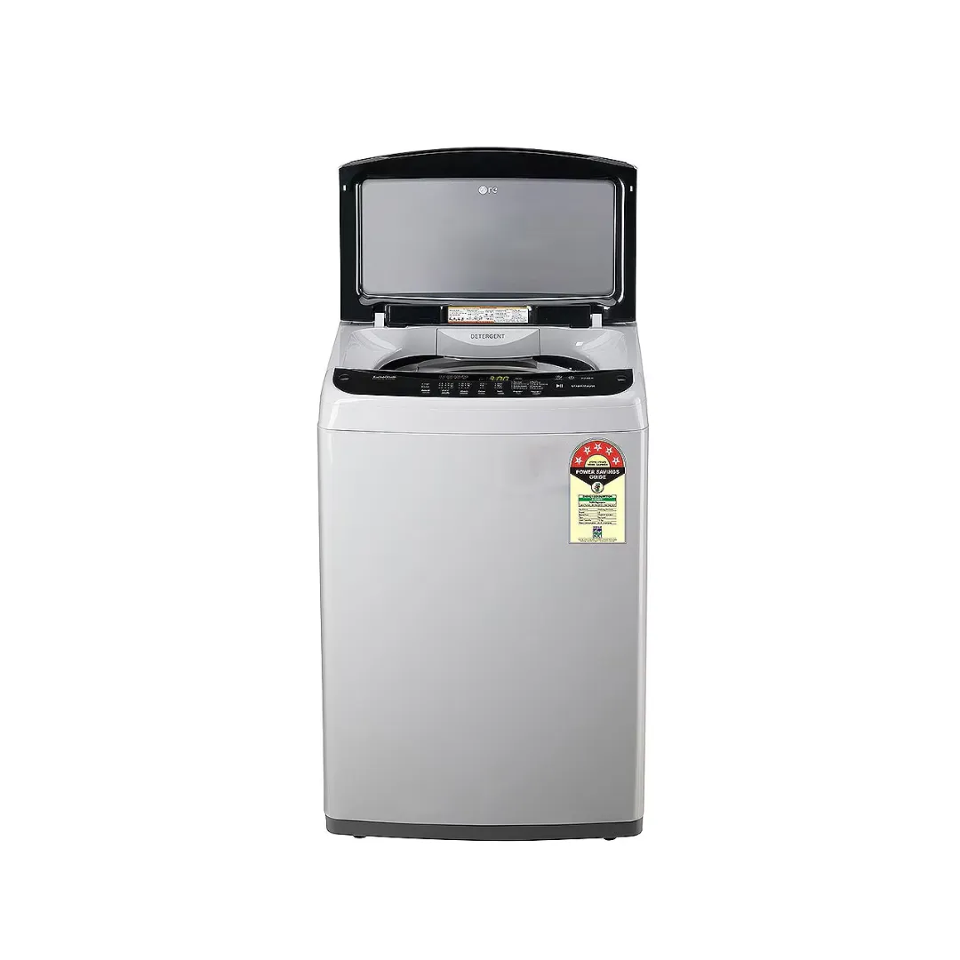 LG 7Kg Top Load Washing Machine, Smart Inverter Motor, Middle Free Silver