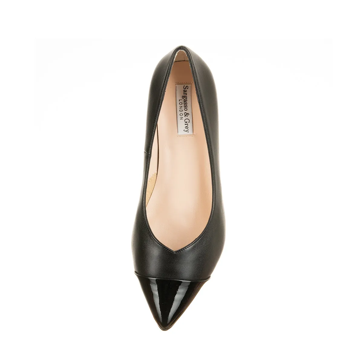 Lisa Extra-Wide Fit Court Shoe – Black Leather