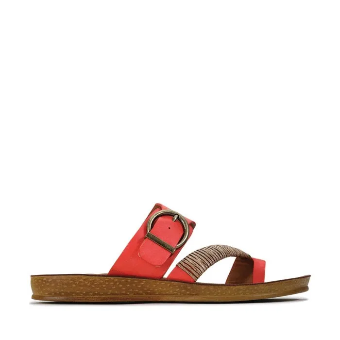 Los Cabos Bria Burnt Orange Light Flexible Sandal Jandal