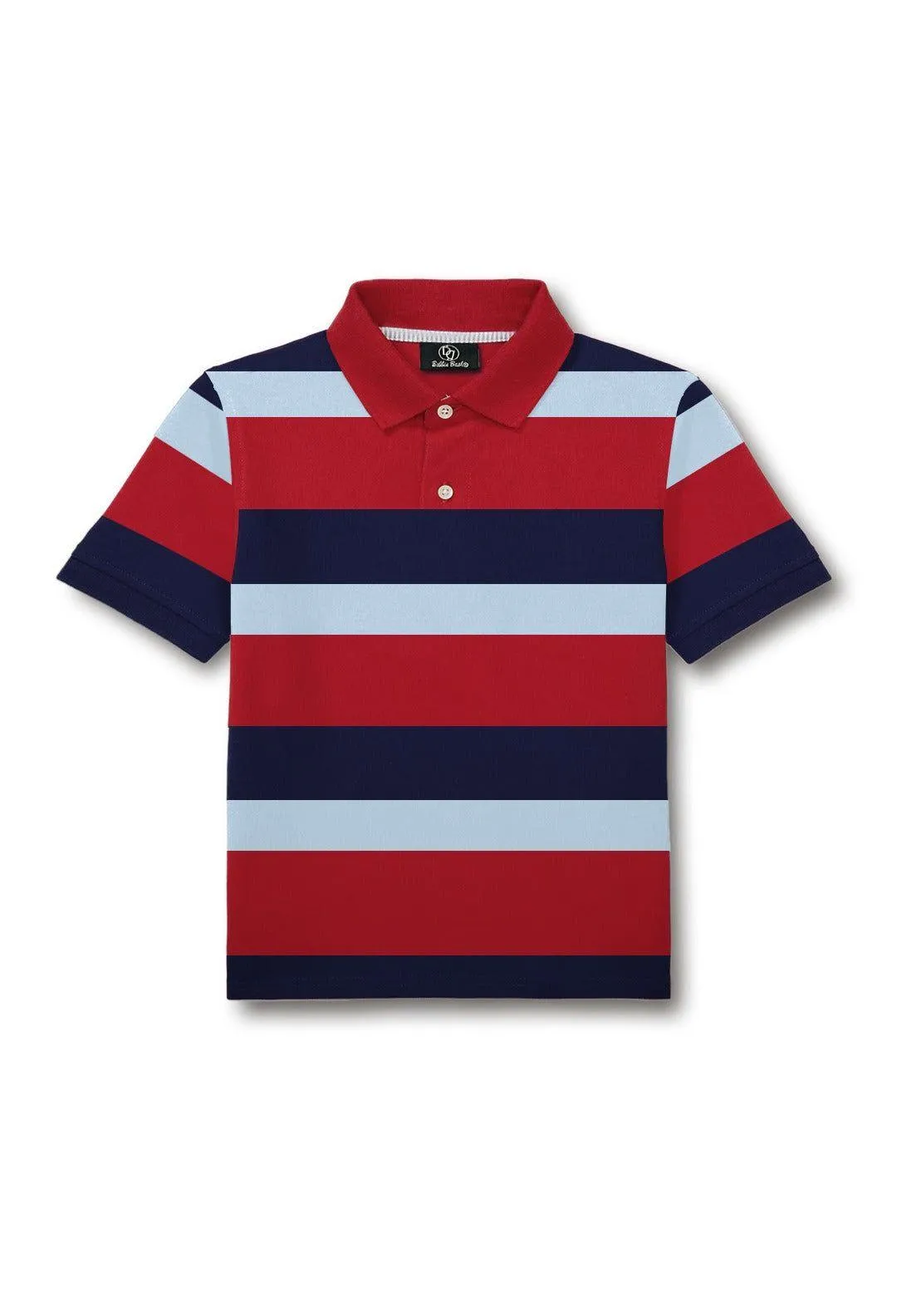 Maroon Striper Kids POLO