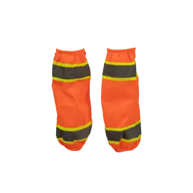 OMGL-CE ANSI Class E Orange Mesh/Lime Contrast Reflective Leggings With Adjustable Velcro Closures