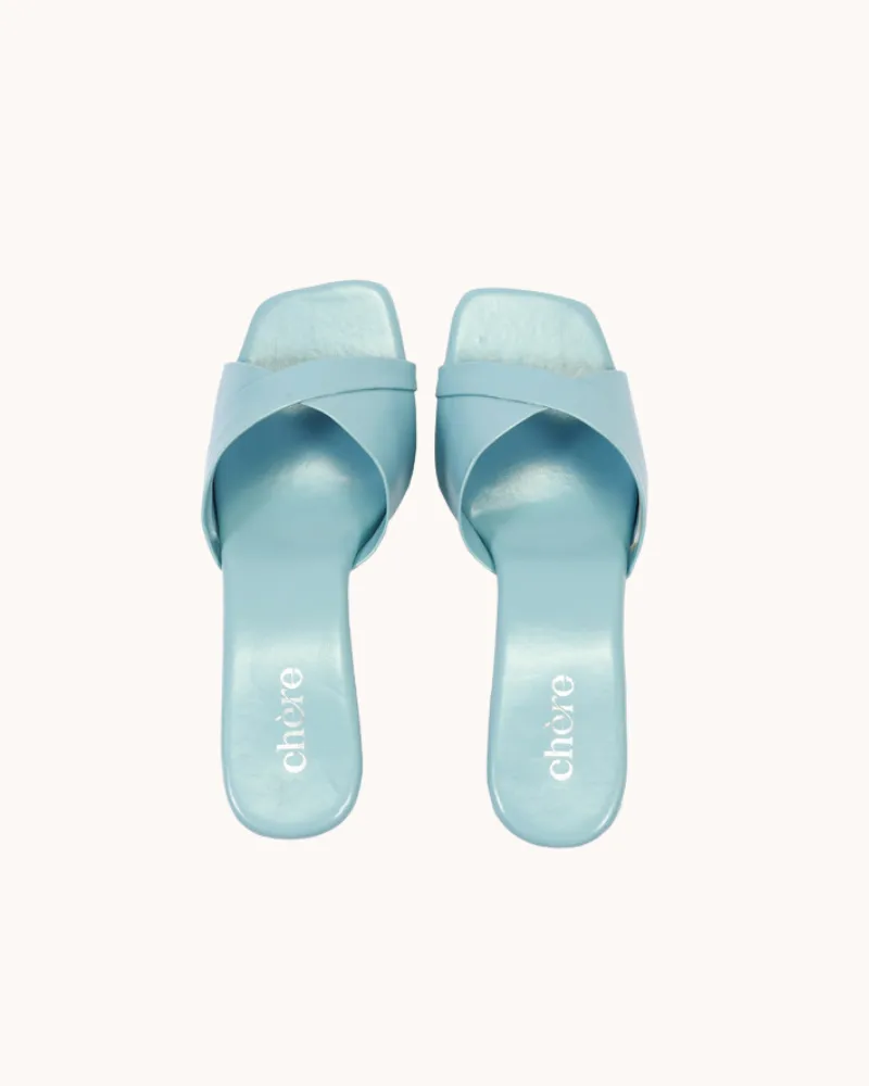 Pastel Blue Chic Block Heels for Women