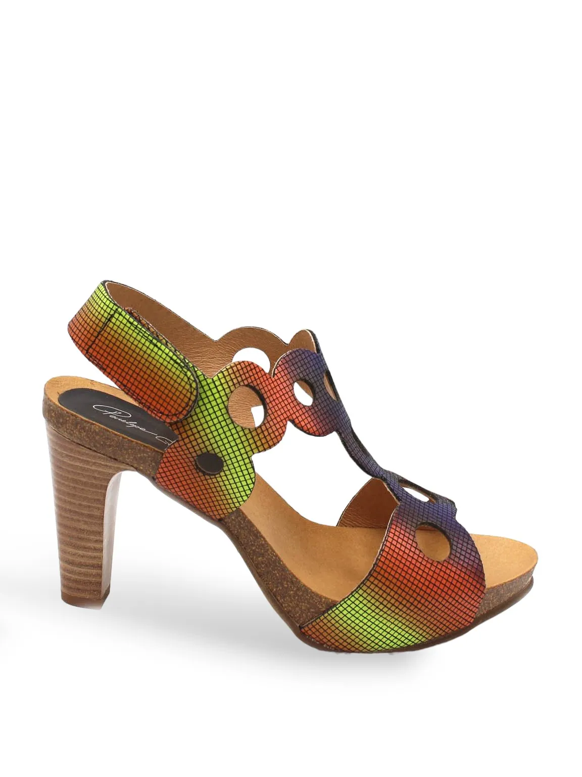 Penny Geometric Heel Sandals