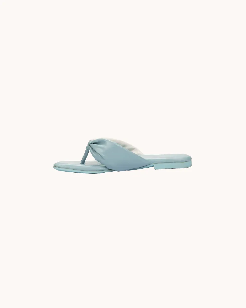 Sky Blue Hip Dual Tone Strap Flats for Women