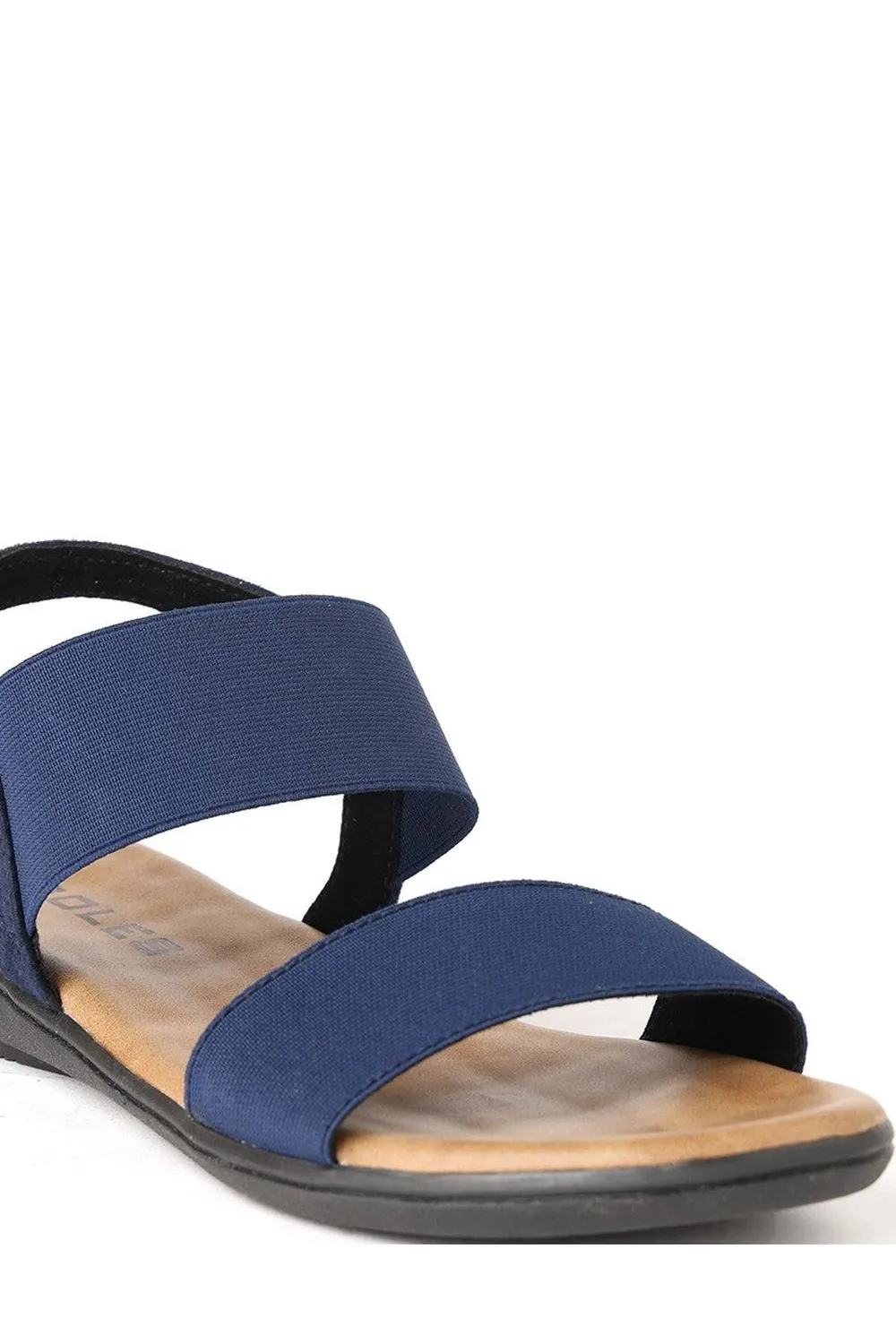 SOLES Chic Blue Flat Sandals- Add a Splash of Color to Your Summer