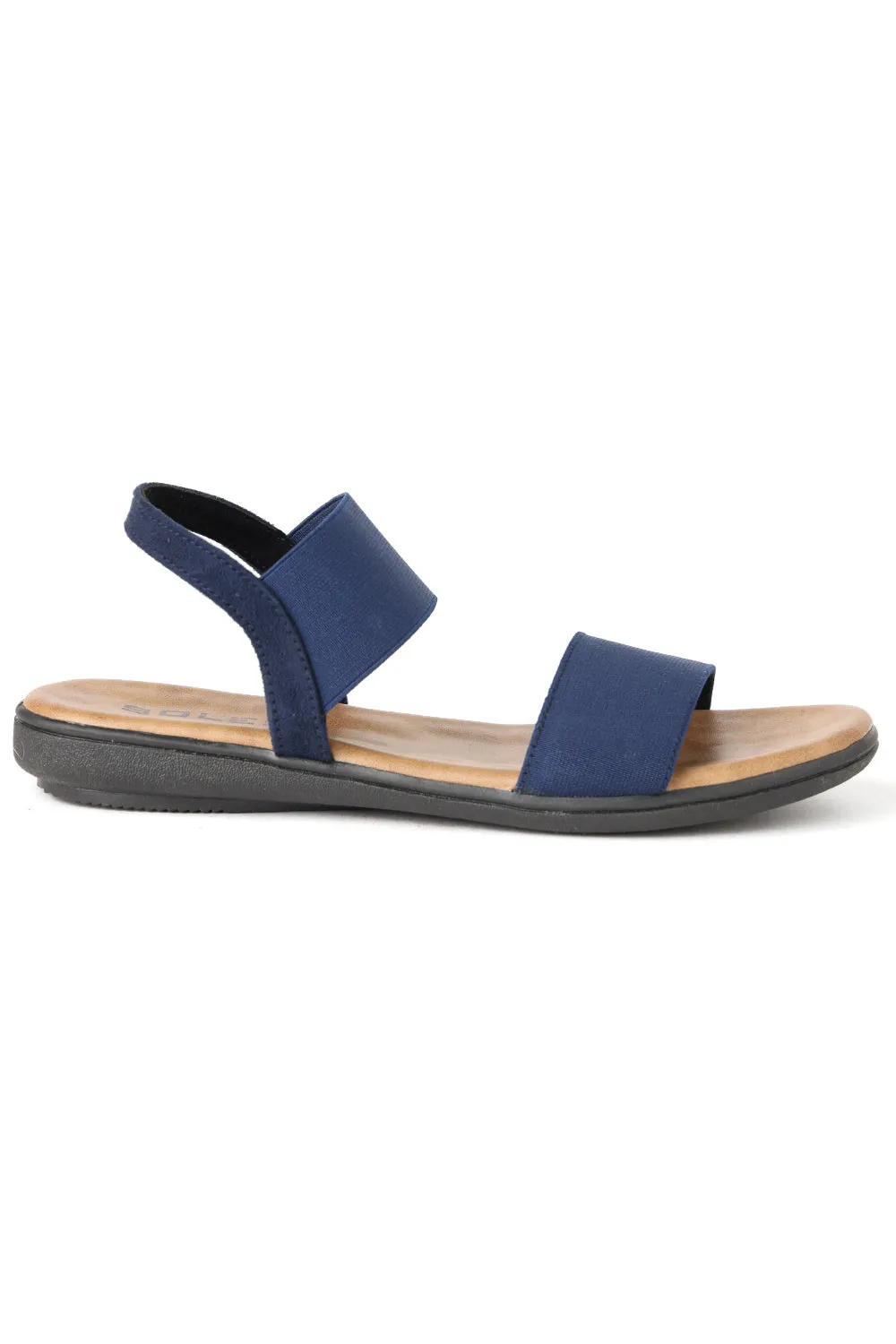 SOLES Chic Blue Flat Sandals- Add a Splash of Color to Your Summer