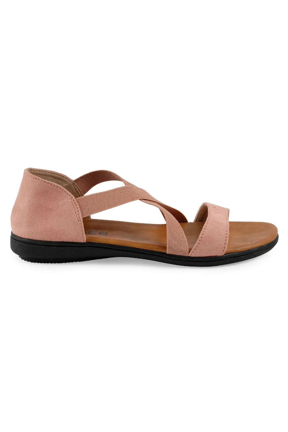 SOLES Pink Flat Sandals - Feminine Elegance