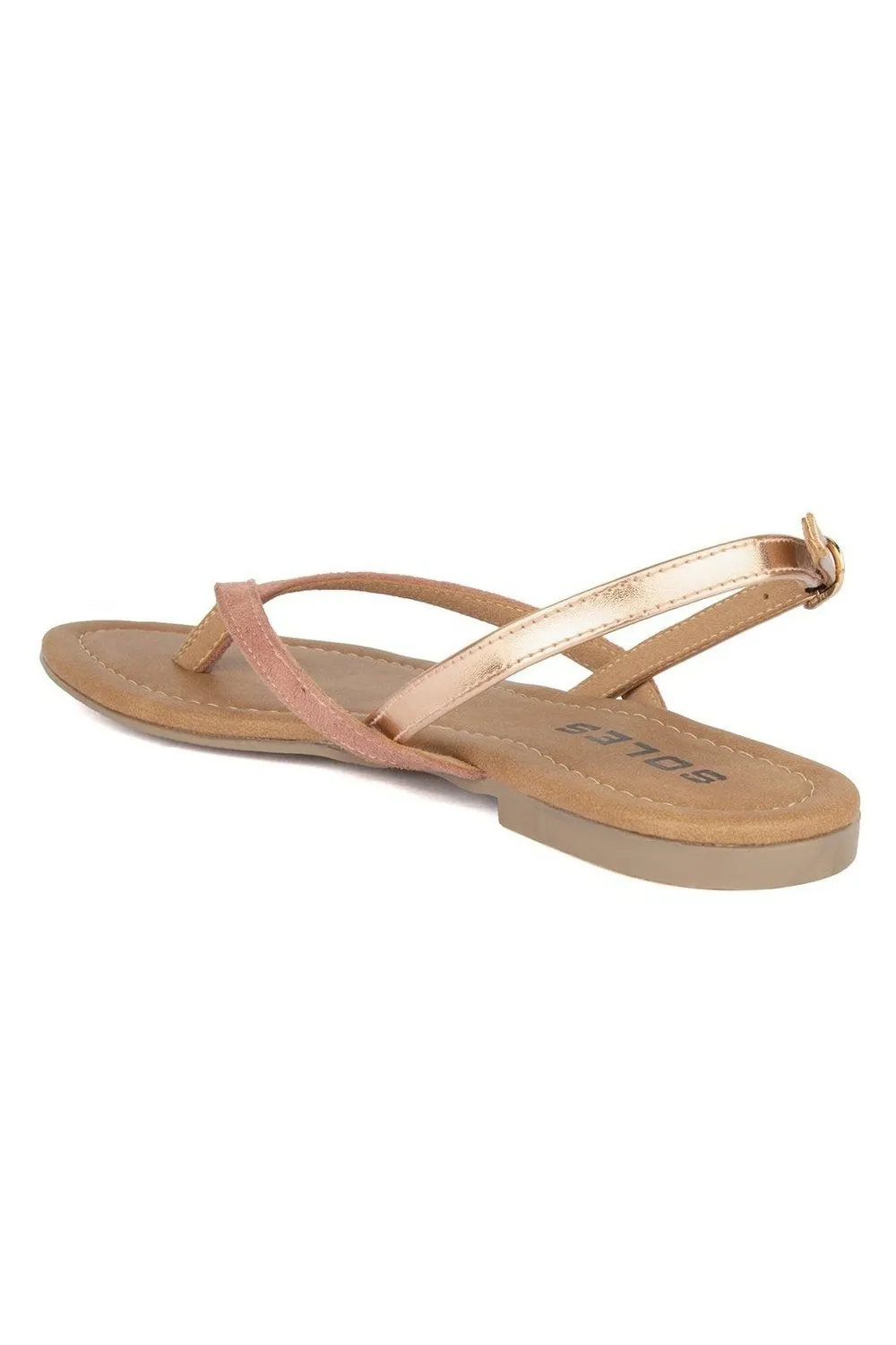 SOLES Pretty Pink Flat Sandals