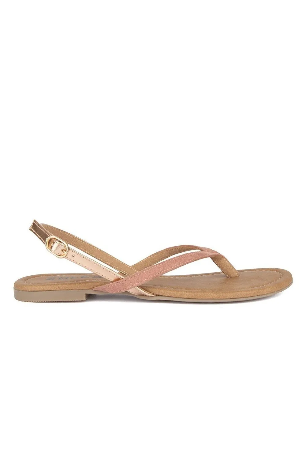 SOLES Pretty Pink Flat Sandals