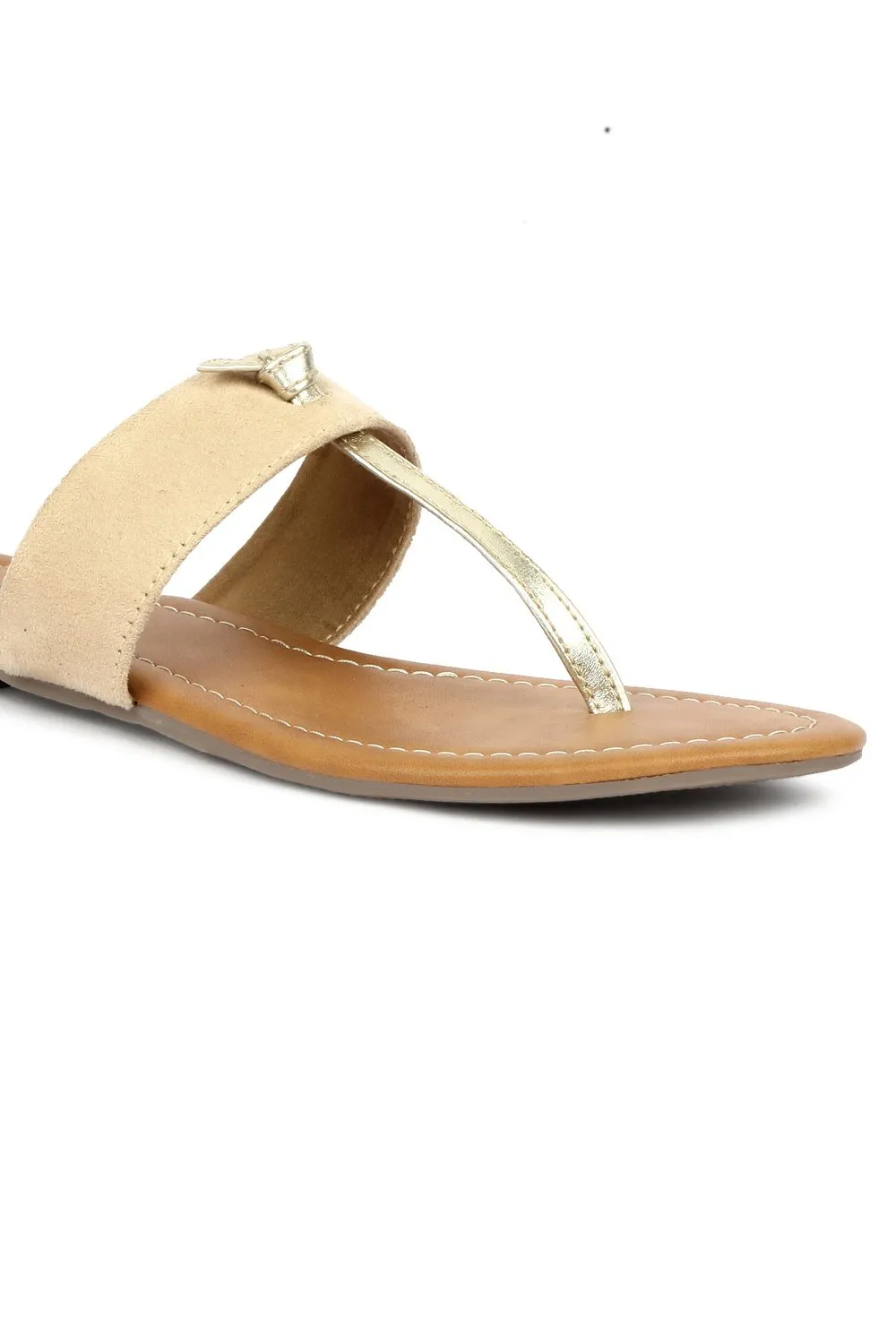 SOLES Sophisticated Beige Flat Sandals