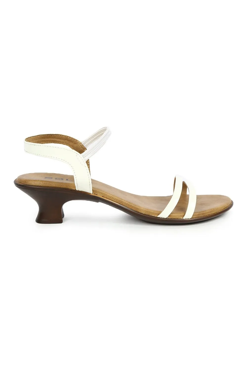 SOLES Sophisticated White heels Sandals - Elegance in Every Step