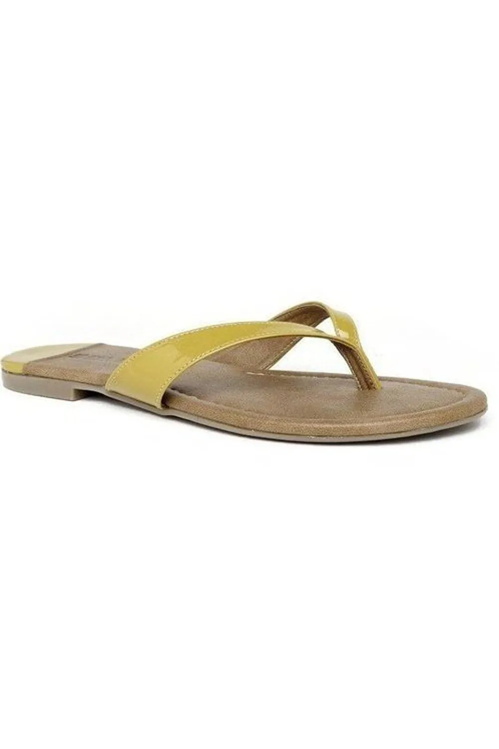 SOLES Sunny Yellow Flat Sandals