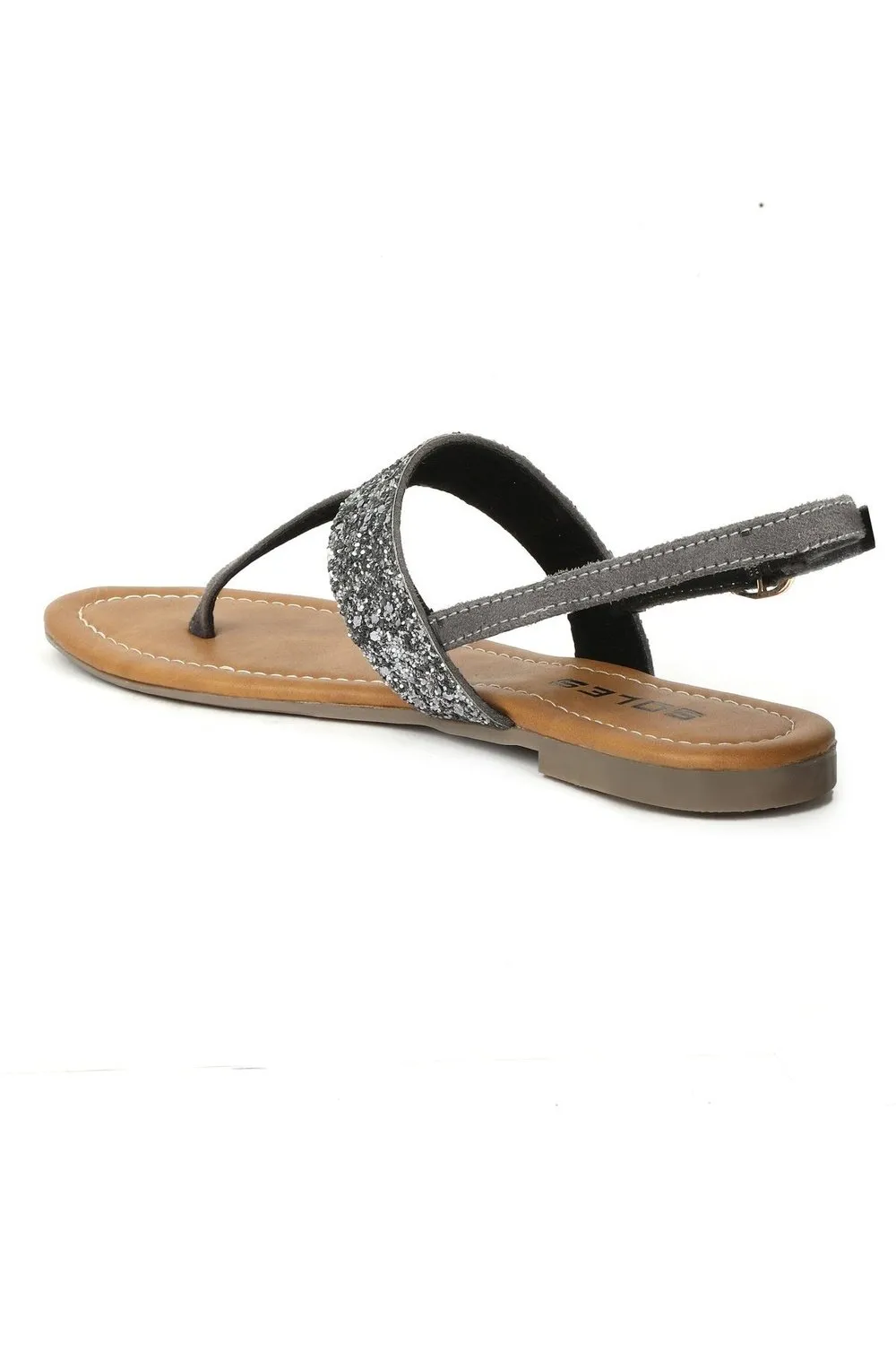 SOLES Trendy Metallic Flat Sandals