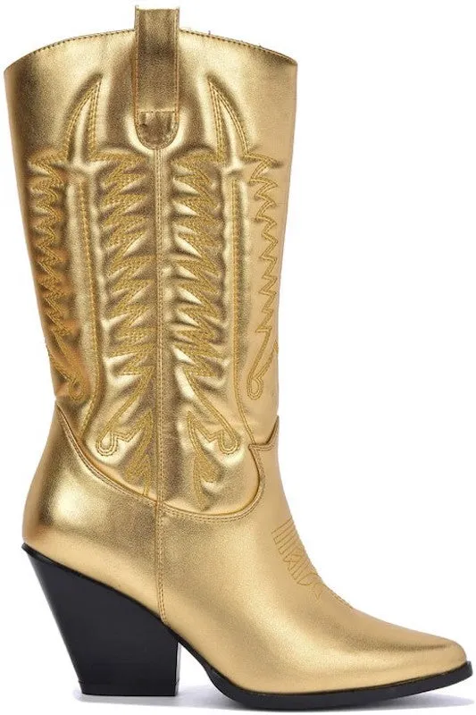 Southern Belle Metallic Cowboy Boots