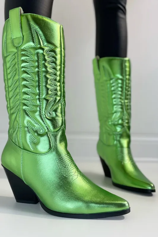 Southern Belle Metallic Cowboy Boots