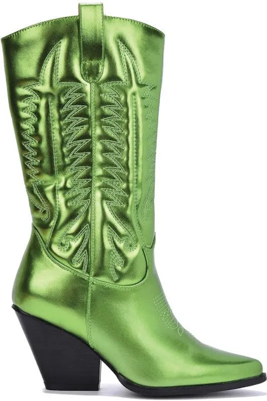 Southern Belle Metallic Cowboy Boots