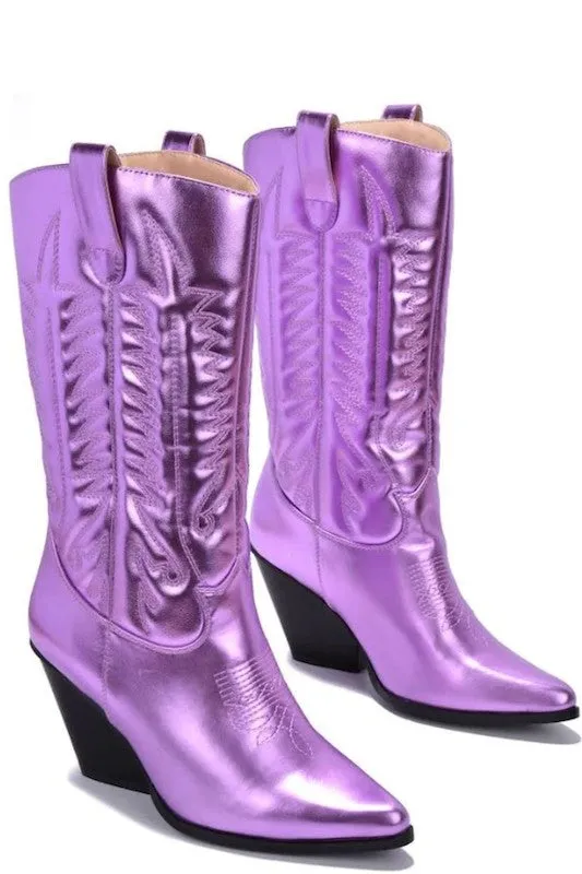 Southern Belle Metallic Cowboy Boots