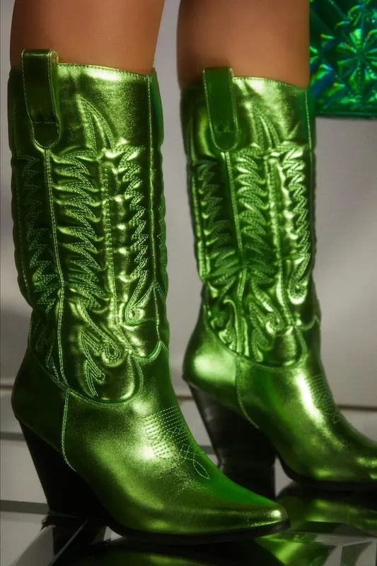 Southern Belle Metallic Cowboy Boots