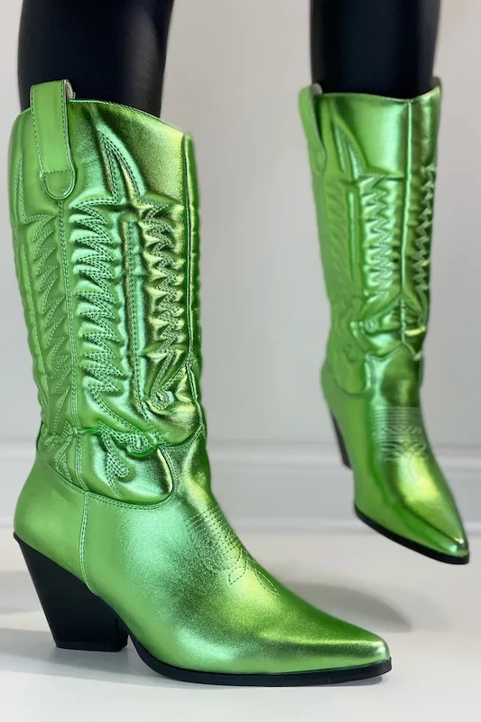 Southern Belle Metallic Cowboy Boots