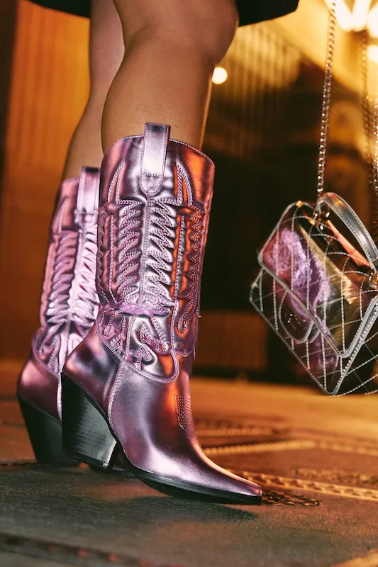 Southern Belle Metallic Cowboy Boots