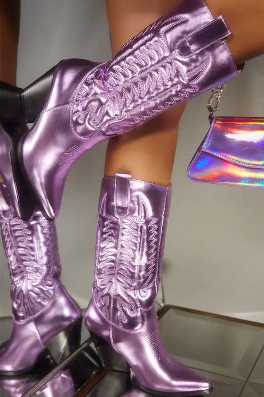 Southern Belle Metallic Cowboy Boots