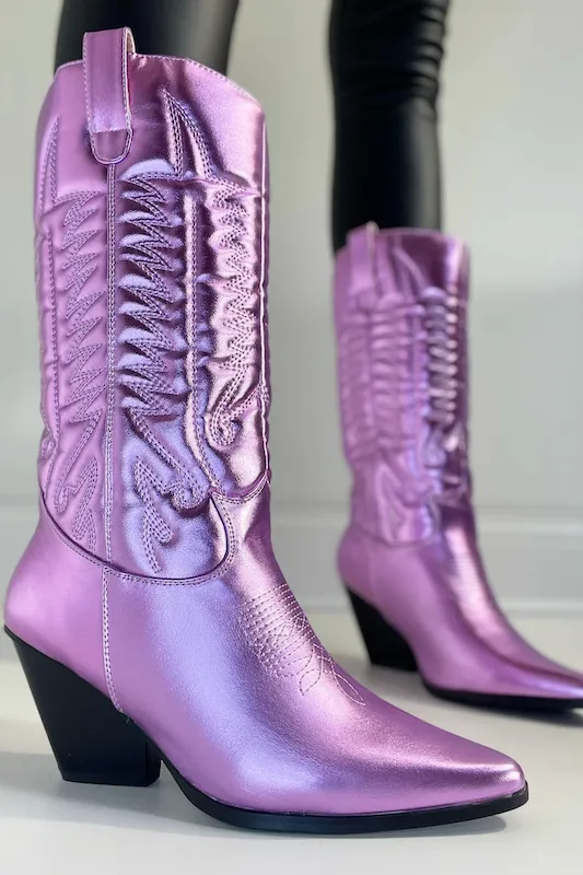 Southern Belle Metallic Cowboy Boots