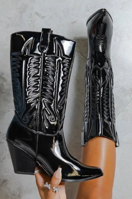 Southern Belle Metallic Cowboy Boots