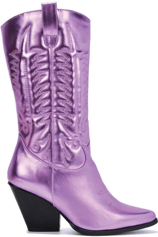 Southern Belle Metallic Cowboy Boots