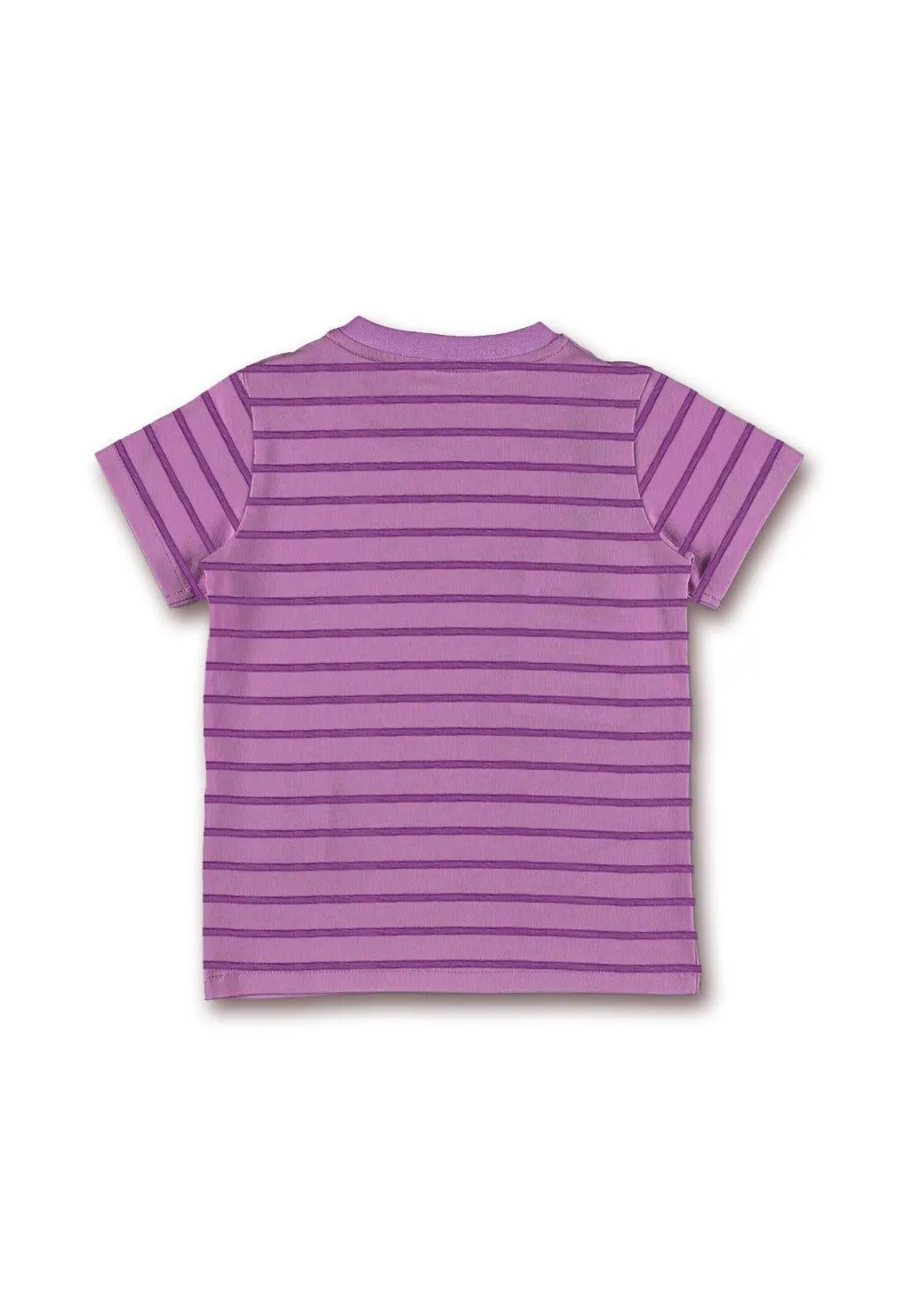 Tea Pink Striper Pocket Tee