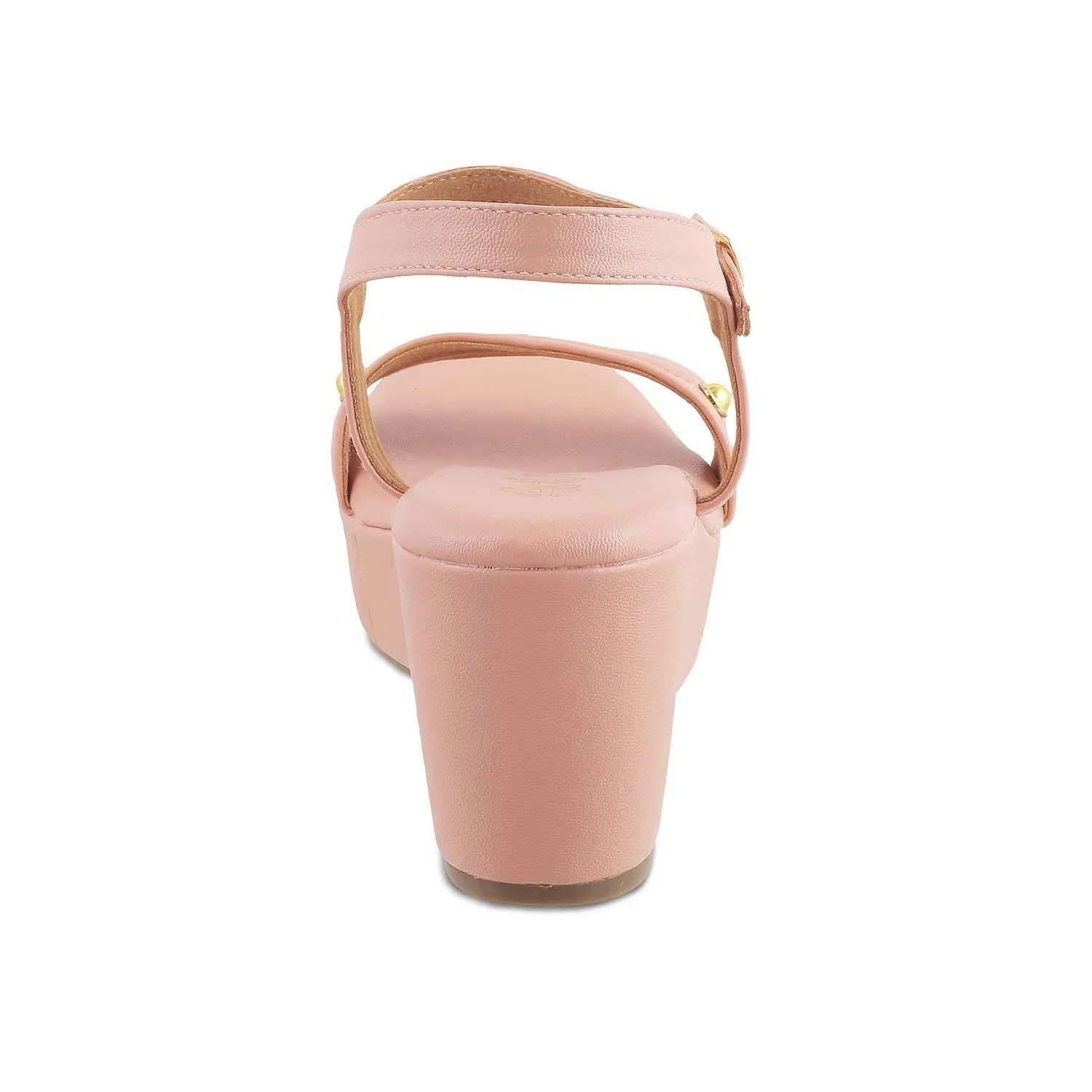 The Amst Pink Women's Dress Wedge Sandals Tresmode